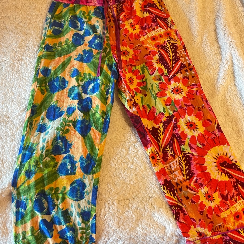 Anthropology Roeqiya Fris garden bloom flannel pajama pants size small